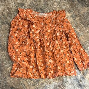 Mayoral Floral Rust Blouse